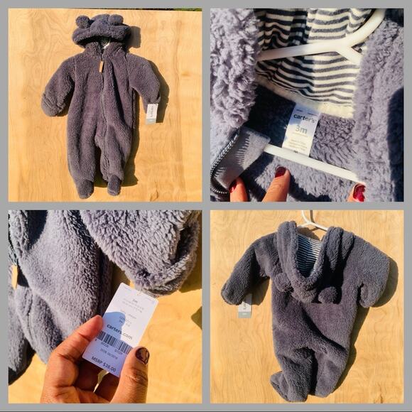 Boys 3 Months Bundle Sherpa Teddy Suit Track Suit Carter’s Nike Puma Cute-Ture - Picture 2 of 5